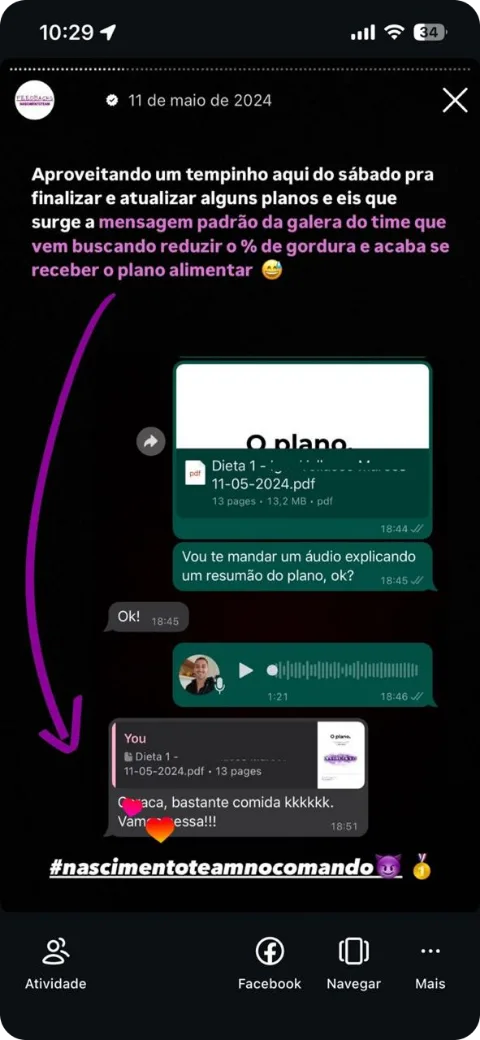 Depoimento de aluno da Nascimento Team