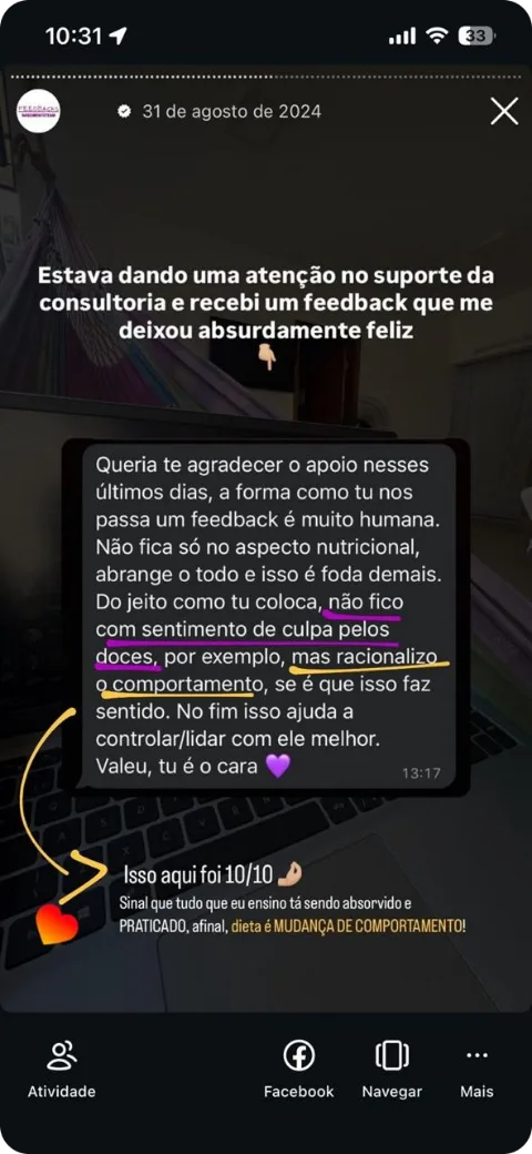 Depoimento de aluno da Nascimento Team