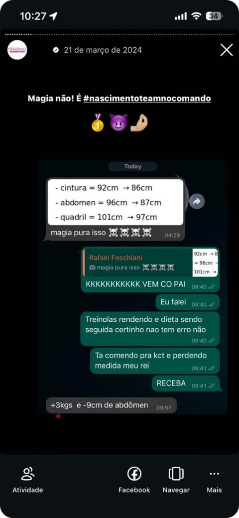 Depoimento de aluno da Nascimento Team